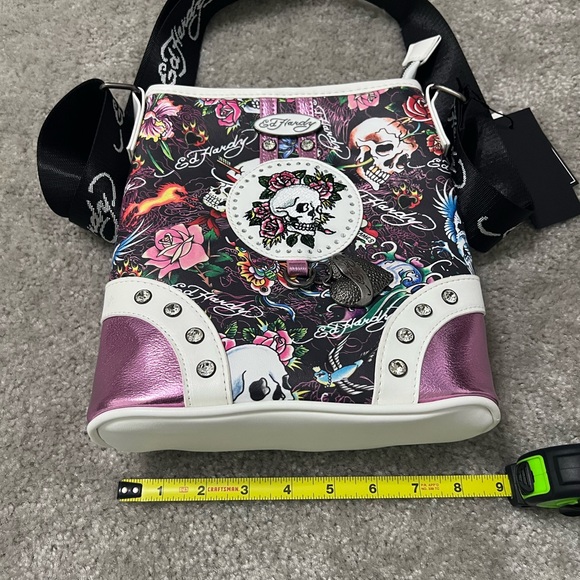 Ed Hardy Multicolor Skull and Roses Bag - Picture 3 of 4